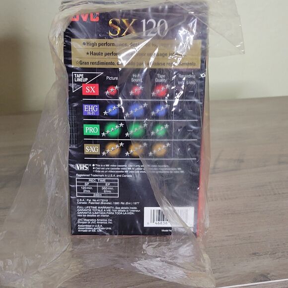 JVC 120 SX 6 hours High Performance Blank New VHS Tapes Set Of 7 - Picture 6 of 6
